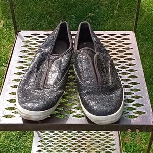 "8.5" Black sparkle KEDS